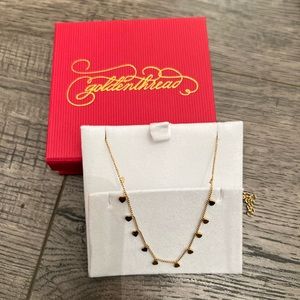 Adjustable gold heart necklace